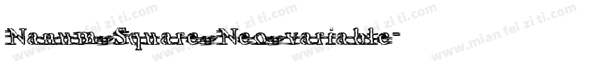 Nanum Square Neo variable字体转换